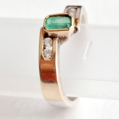 Anillo en Oro 18k y Plata Ley 925